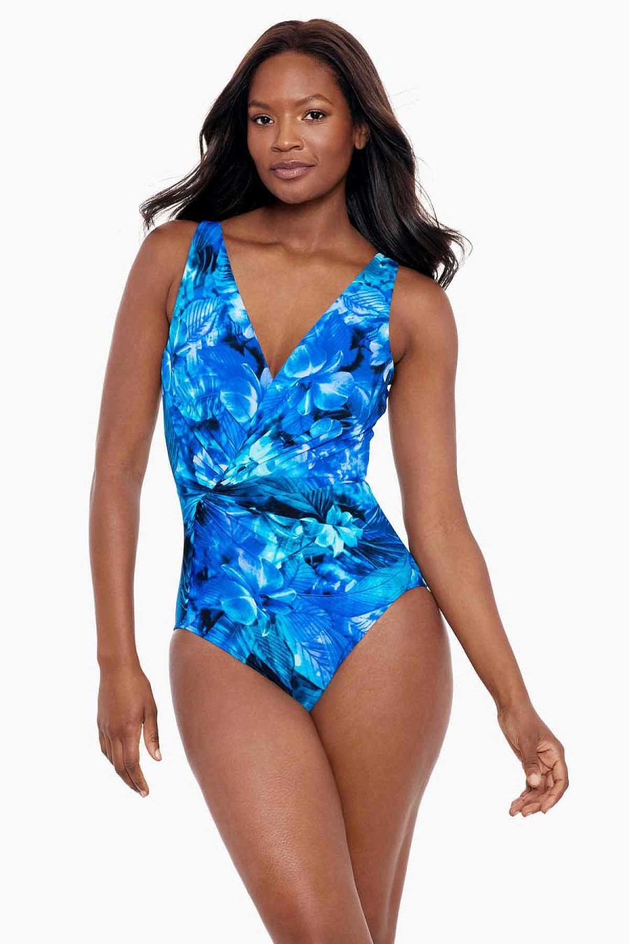 Miraclesuit Sous Marine Esmerelda One Piece Swimsuit Blue/Multi New