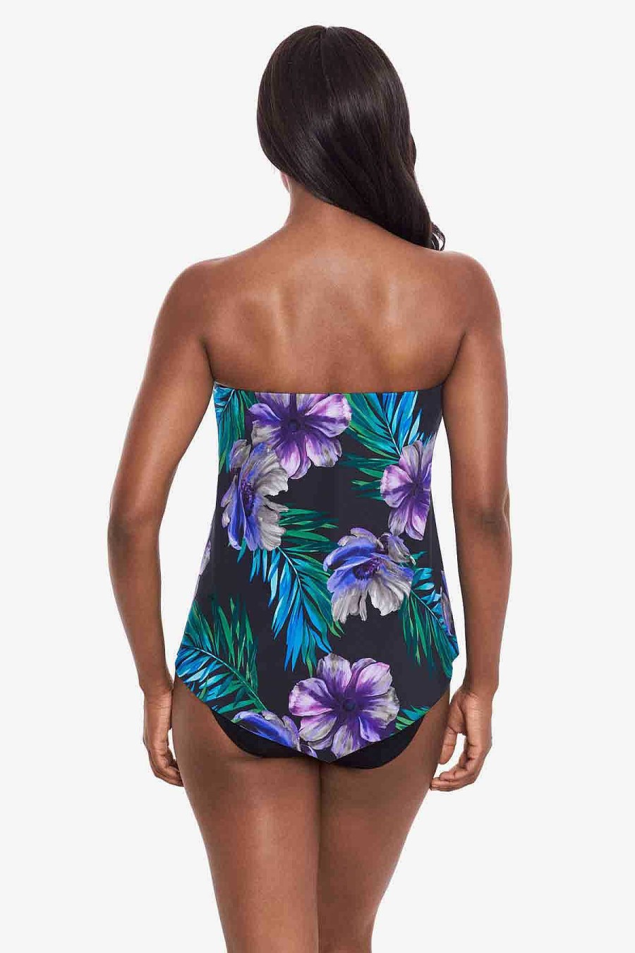 Miraclesuit Flora Aura Hankini Tankini Top Black/Multi Clearance