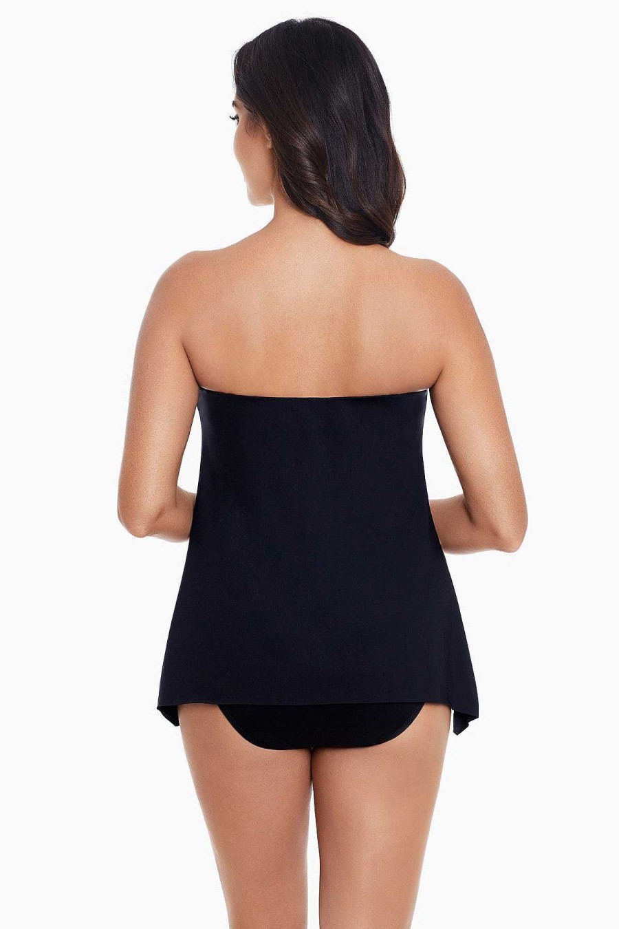 Miraclesuit Moondancer Bandini Tankini Top Black Clearance