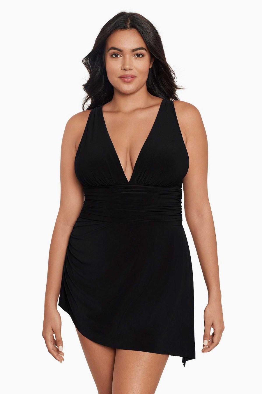 Magicsuit Plus Size Celine Swim Dress Black Hot