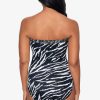 Miraclesuit Tigre Sombra Avanti Bandeau Swimsuit Black/White Wholesale