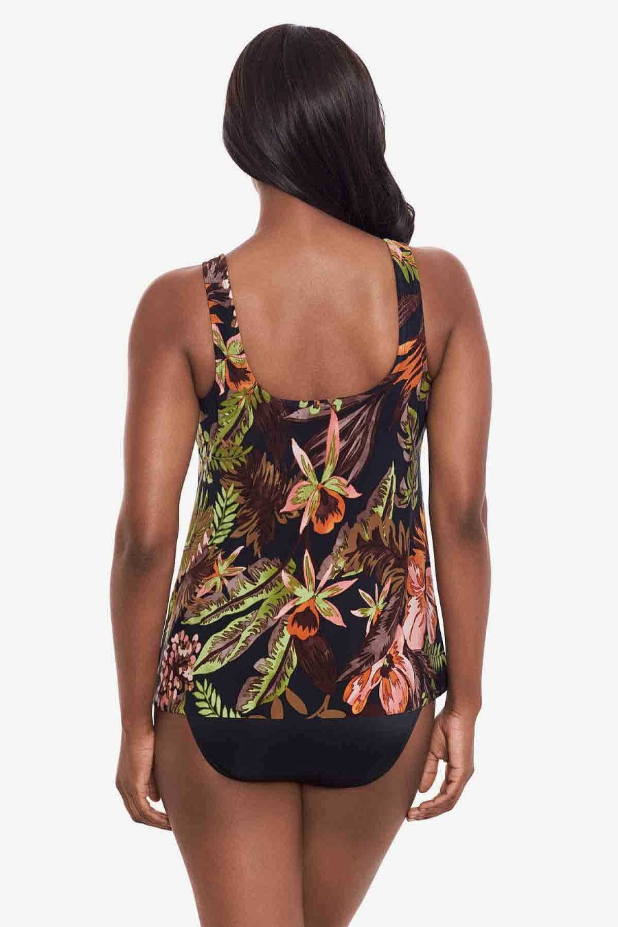 Miraclesuit Botanico Ursula Tankini Top Black/Multi Wholesale