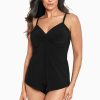 Miraclesuit Love Knot Tankini Top Black New