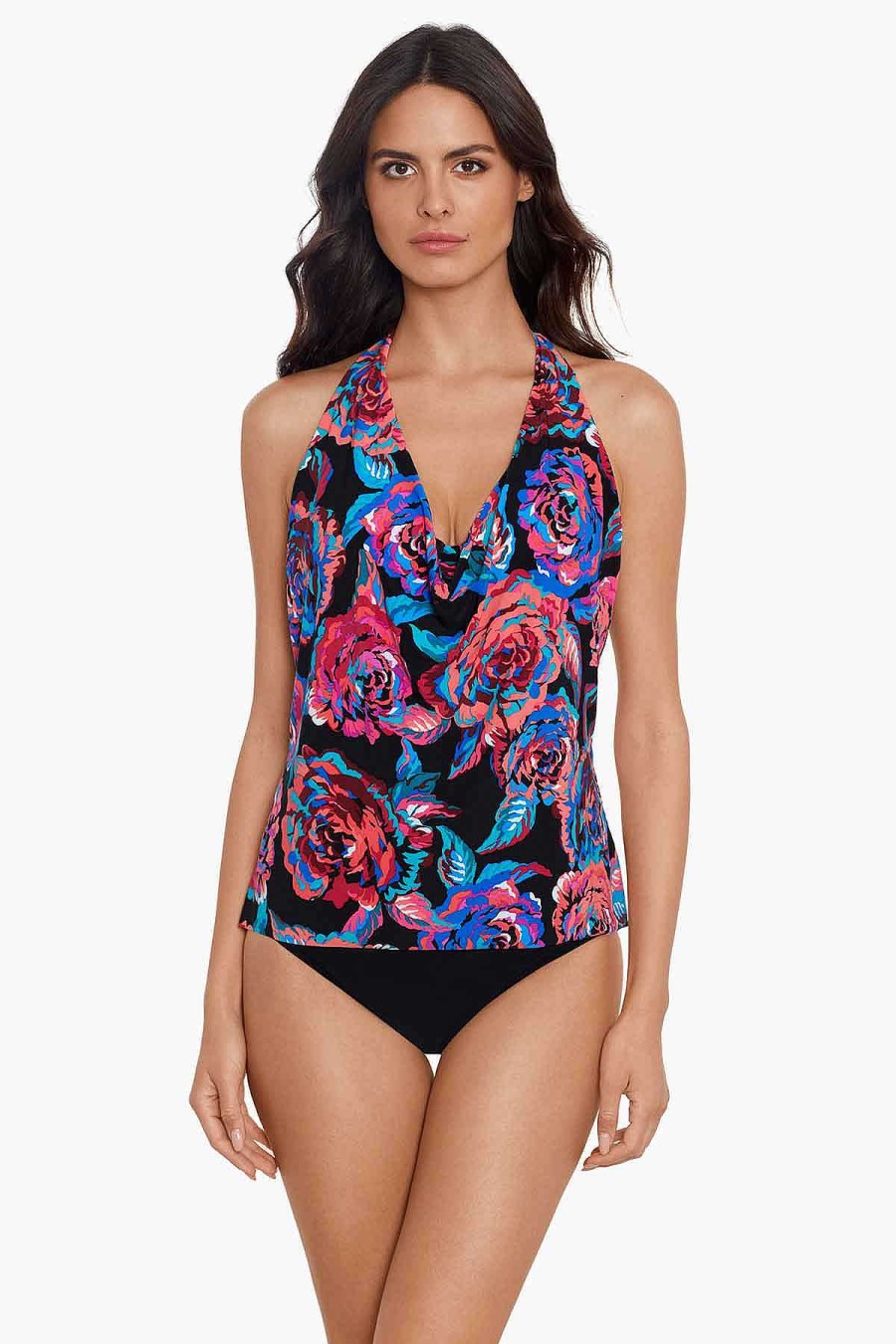 Magicsuit Sonic Blooms Sophie Tankini Top Black/Multi Hot