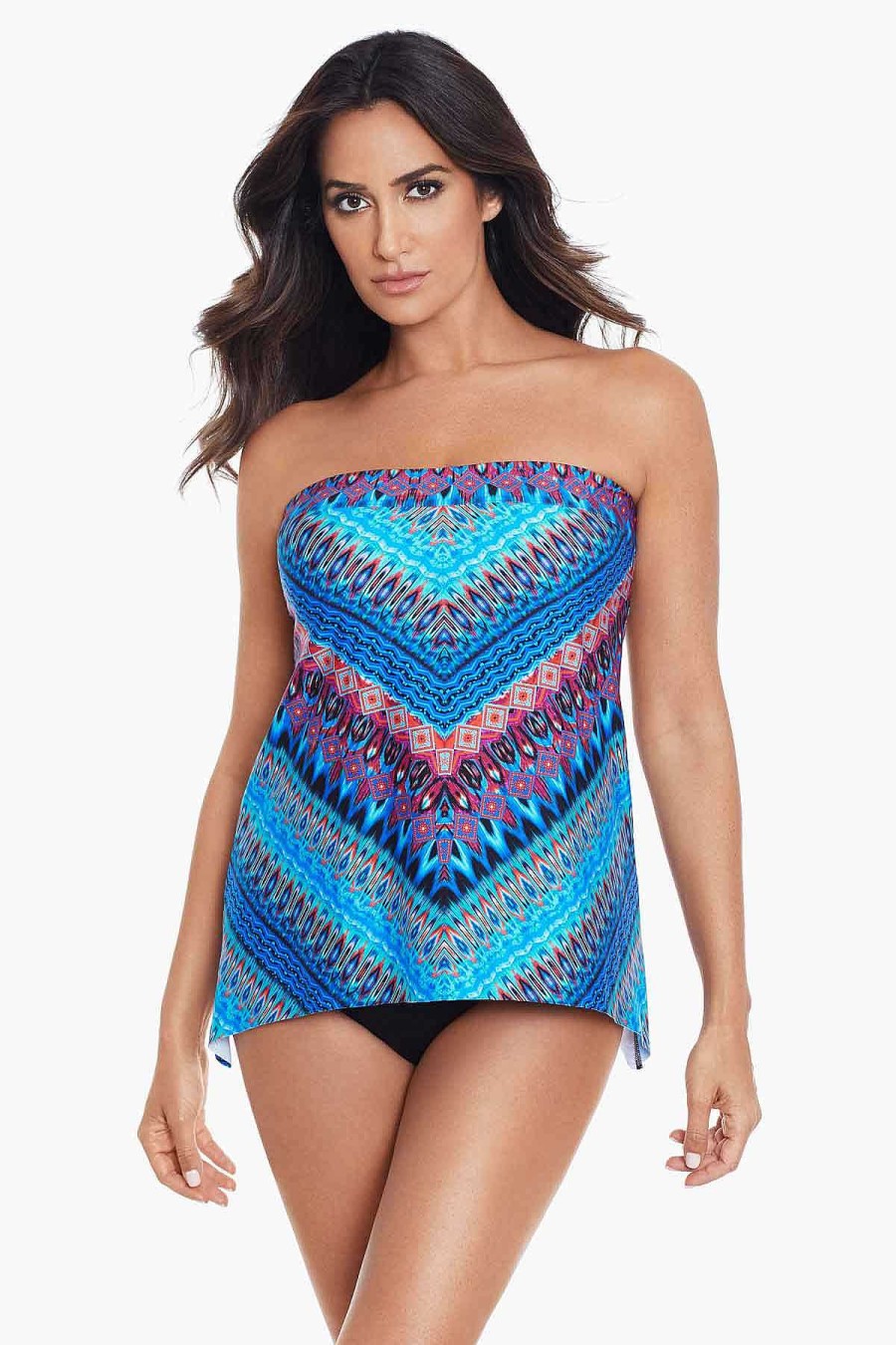 Miraclesuit Casablanca Bandini Tankini Top Blue Clearance