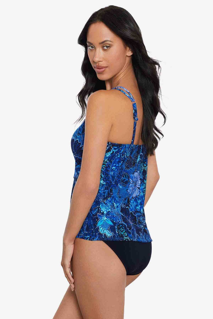 Magicsuit Jewels In The Nile Carma Tankini Top Blue/Multi New