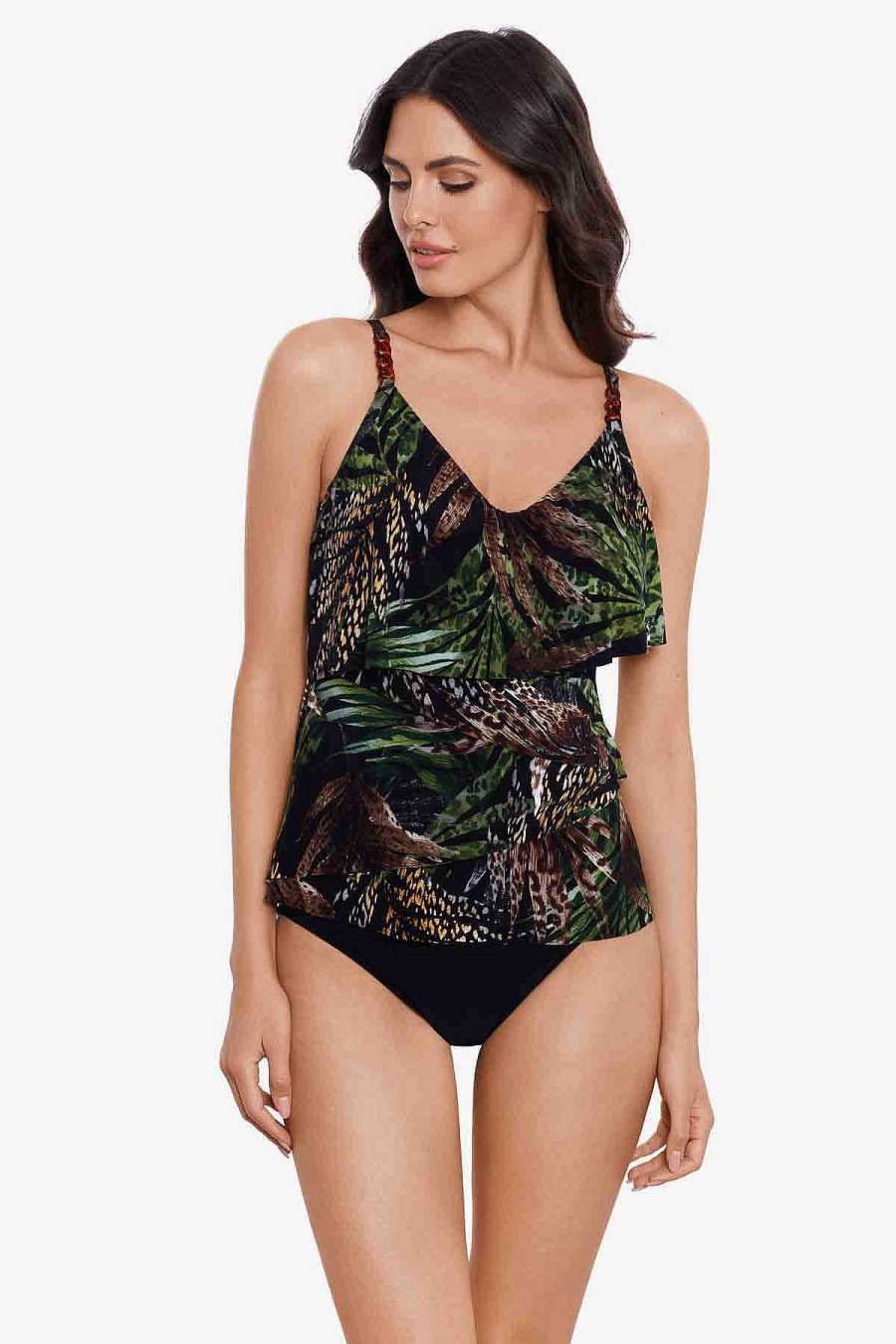 Magicsuit Nighthawk Clo Tankini Top Black/Multi New