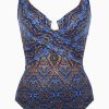 Miraclesuit Thebes Criss Cross Escape One Piece Swimsuit Blue/Multi Online