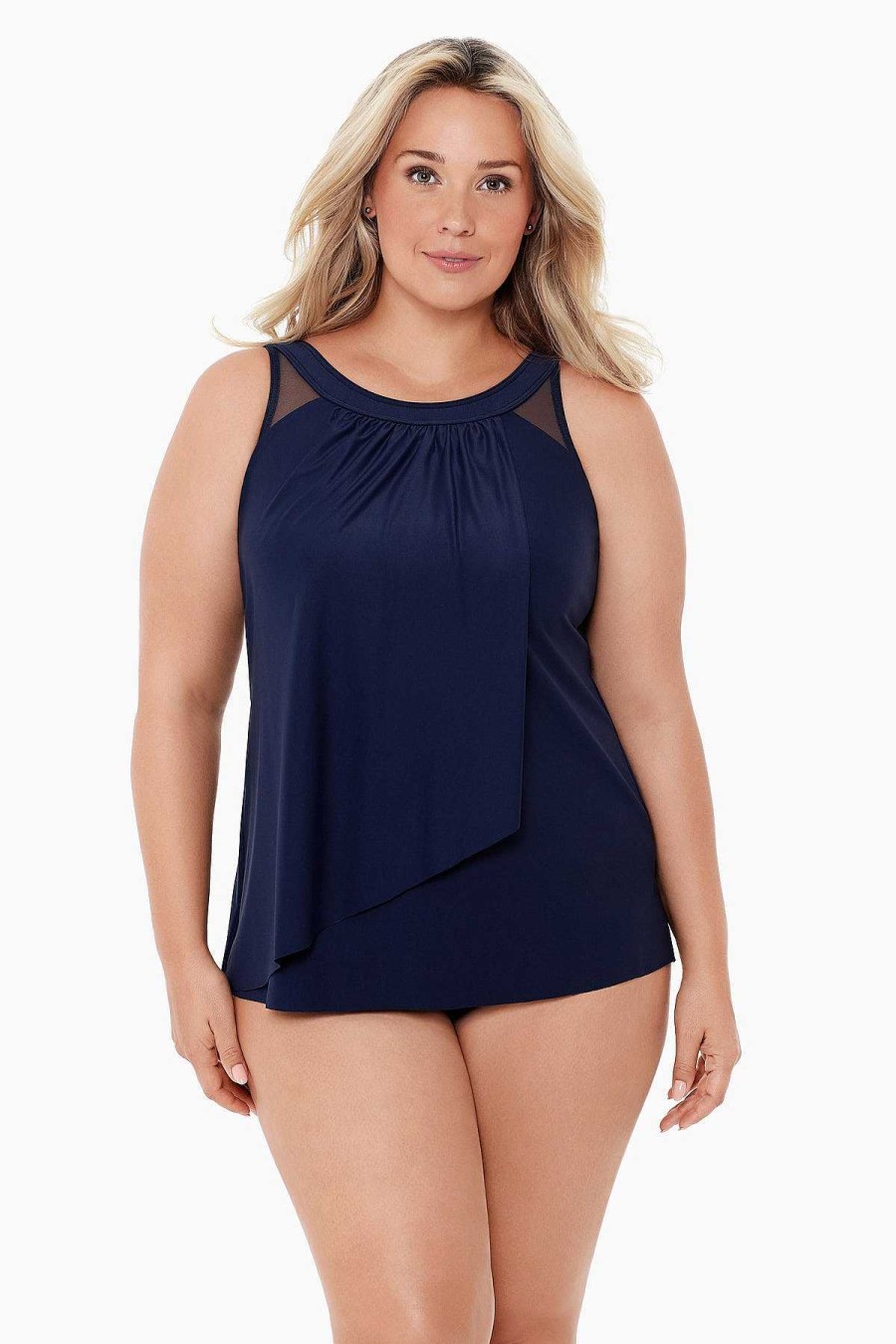 Miraclesuit Plus Size Illusionists Ursula Underwire Tankini Top Hot