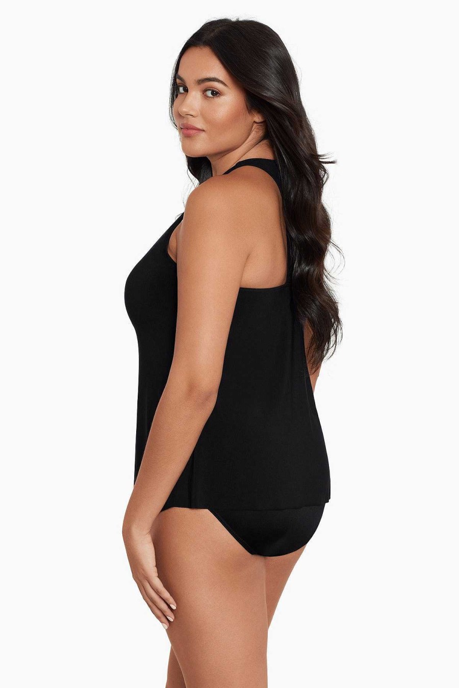 Magicsuit Plus Size Taylor Tankini Top Black Best