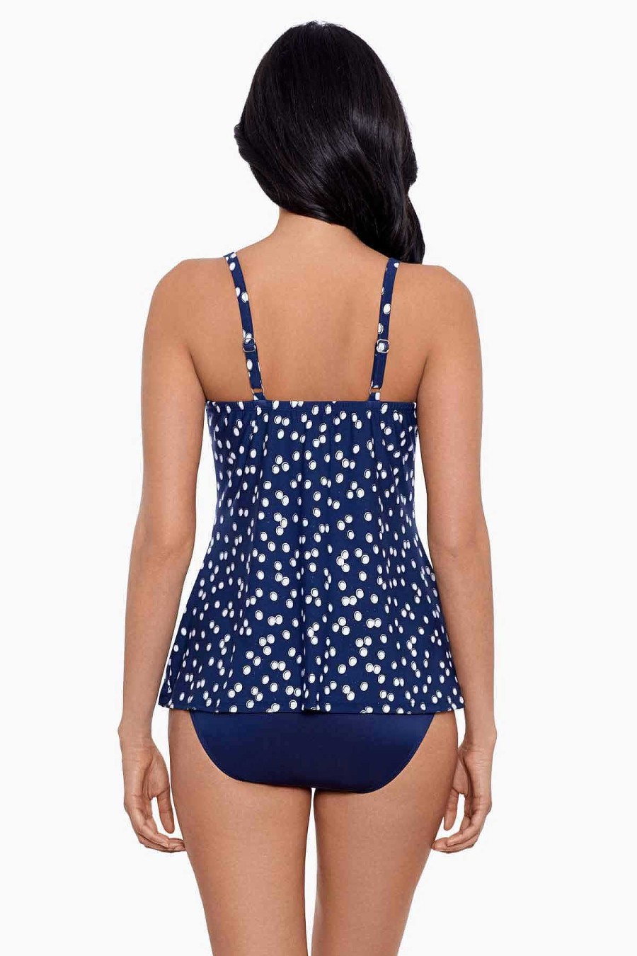 Miraclesuit Luminare Love Knot Tankini Top Midnight Hot