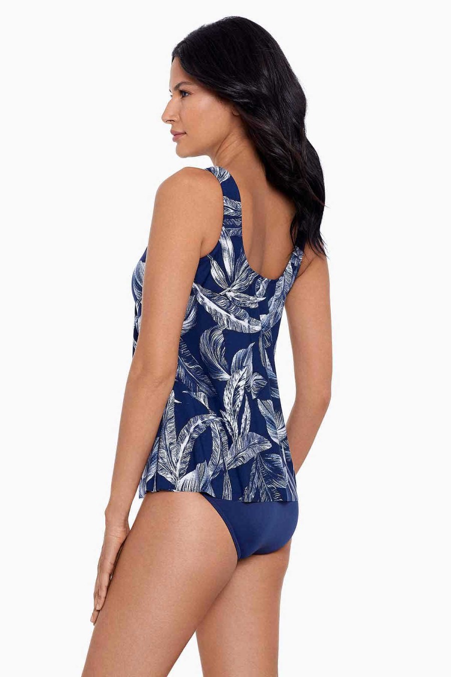 Miraclesuit Tropica Toile Ursula Tankini Top Midnight Hot