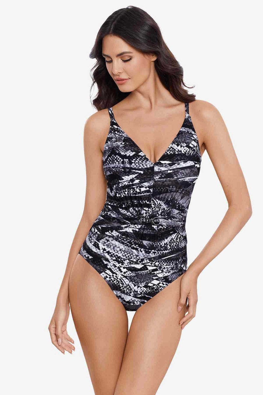 Magicsuit Za'Atar Gianna One Piece Swimsuit Black/Grey Best