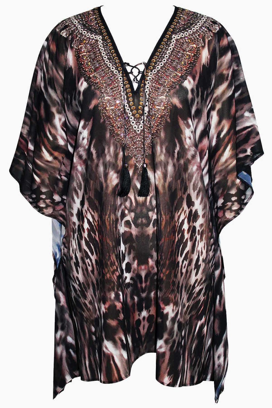 Miraclesuit Tempest Caftan Swim Cover Up Black/Brown Online