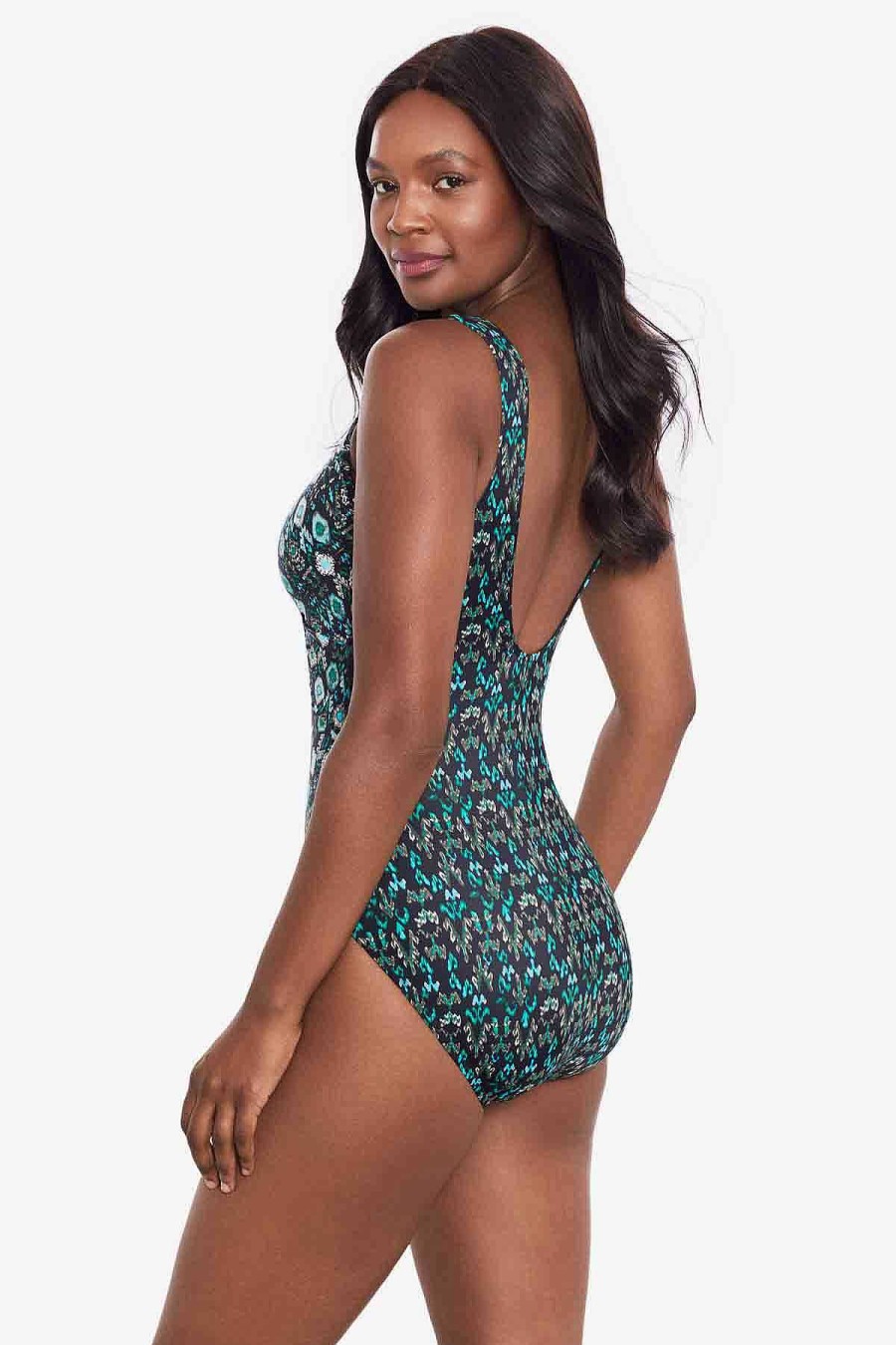 Miraclesuit Bijoux Criss Cross Escape One Piece Swimsuit Black/Multi Best