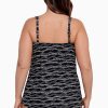 Miraclesuit Plus Size Linked In Mirage Tankini Top Black/Multi Clearance