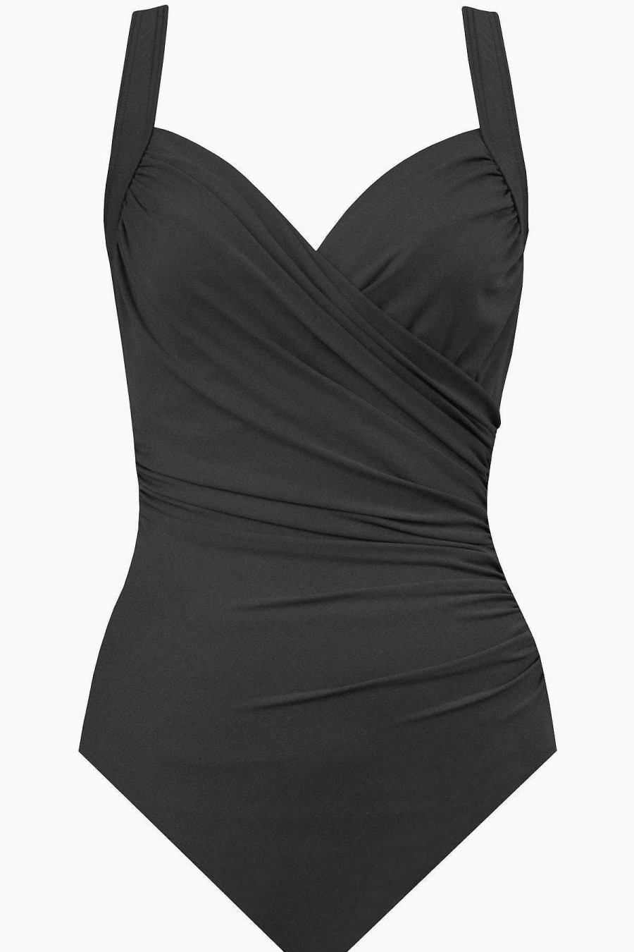 Miraclesuit Long Torso Must Haves Sanibel One Piece Swimsuit Black Wholesale