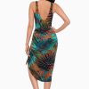 Miraclesuit Tamara Tigre Long Sarong Swim Cover Up Multi New