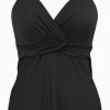 Miraclesuit Underwire Plunge Tankini Top D-Ddd Cup Black Best