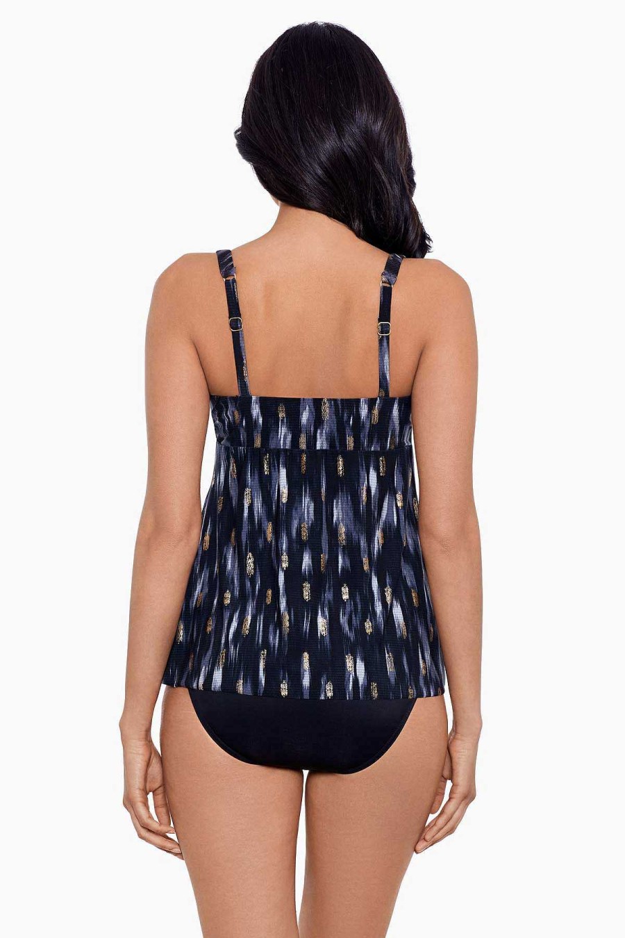 Miraclesuit Bronze Reign Ayla Tankini Top Black/Multi Best