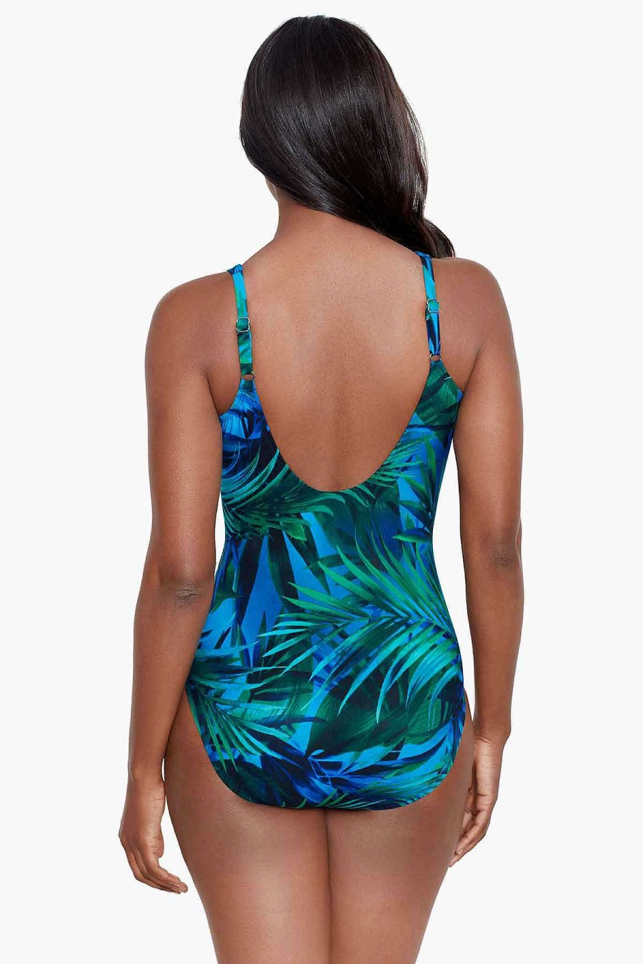 Miraclesuit Palm Reeder Oceanus One Piece Swimsuit Blue/Multi Best