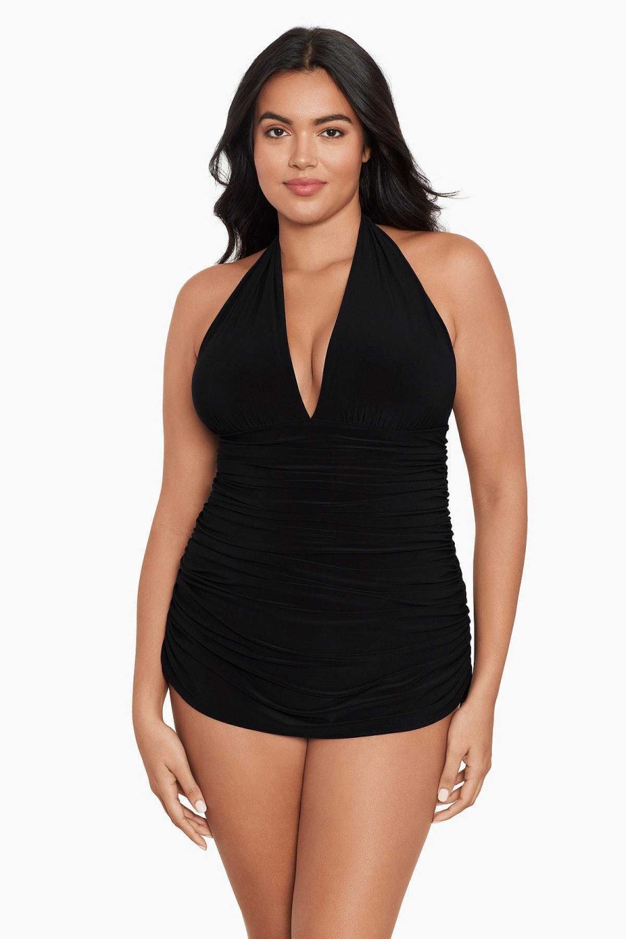 Magicsuit Plus Size Yvonne Swim Dress Black New