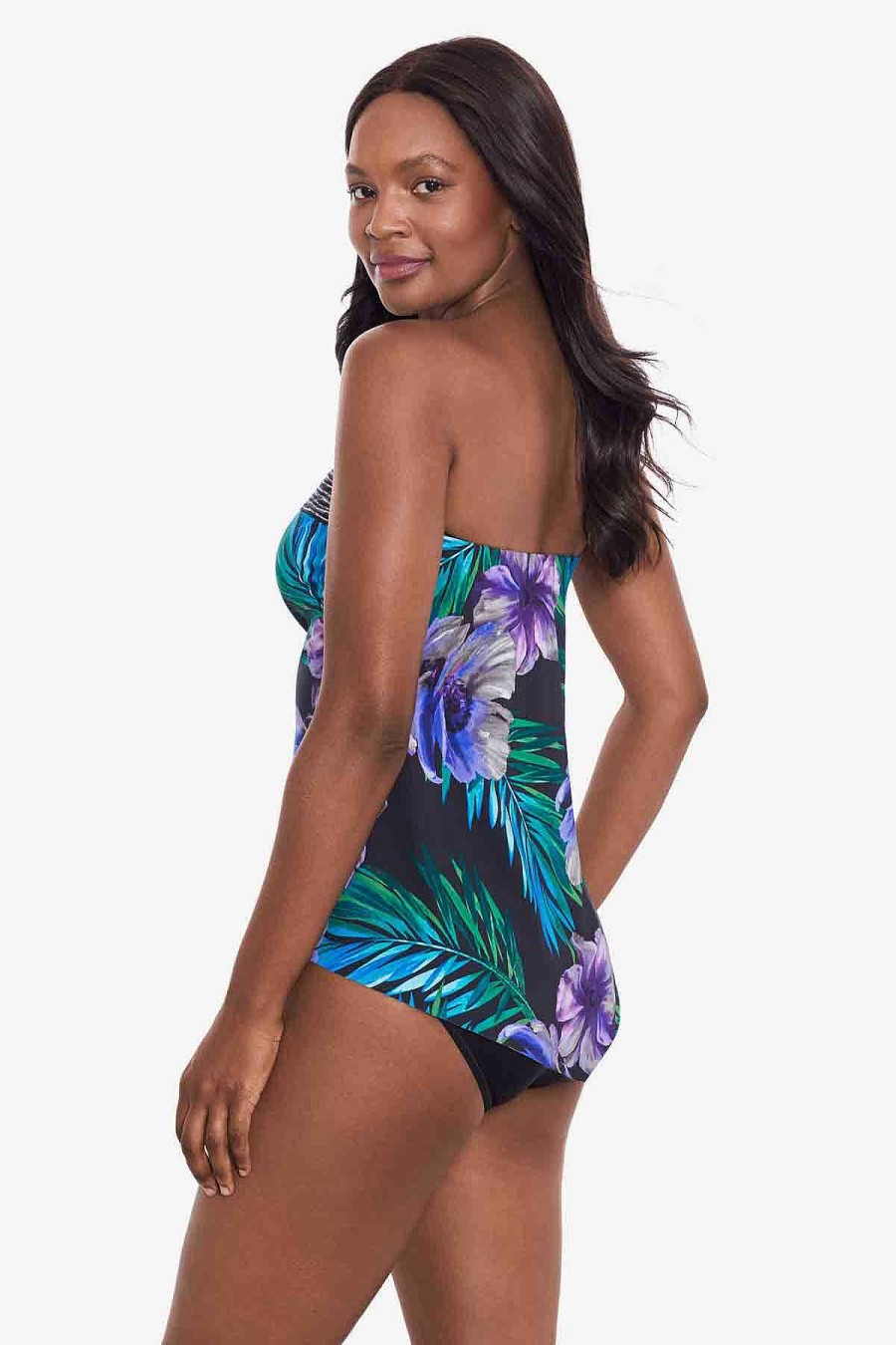 Miraclesuit Flora Aura Hankini Tankini Top Black/Multi Wholesale