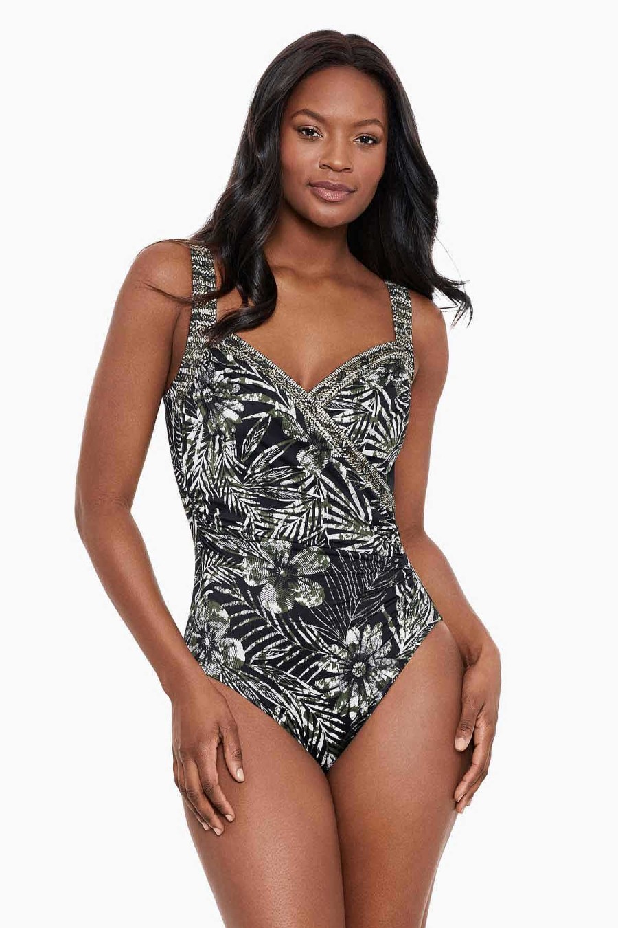 Miraclesuit Zahara Sanibel One Piece Swimsuit Black/Multi Clearance