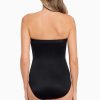 Miraclesuit Long Torso Avanti Bandeau One Piece Swimsuit Black Clearance