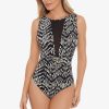 Amoressa Marquina Reisa One Piece Swimsuit Black New