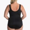 Miraclesuit Plus Size Solid Sideswipe One Piece Swimsuit Black Clearance