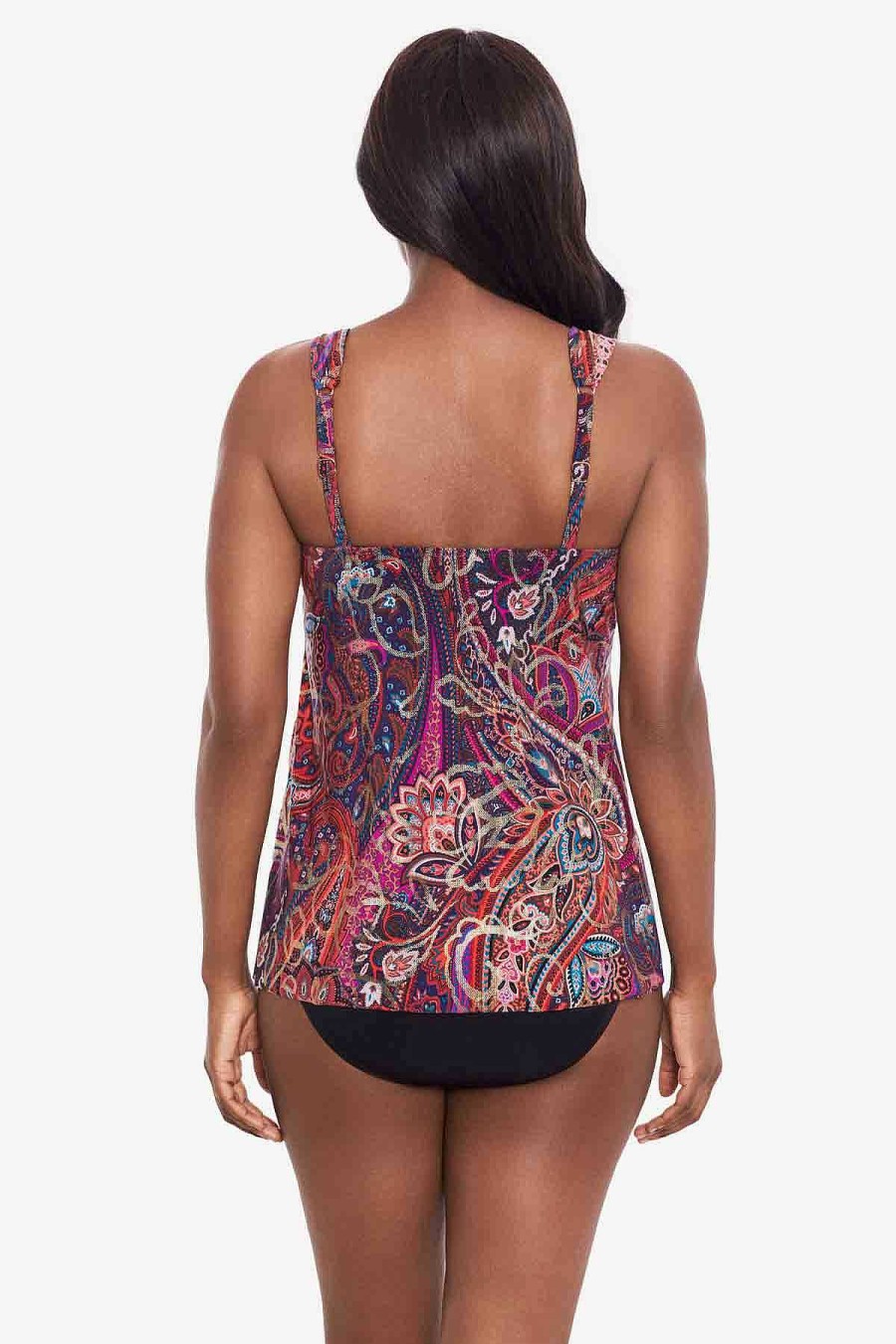 Miraclesuit Dynasty Dazzle Tankini Top Multi New