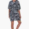 Miraclesuit Tigre Sombre Caftan Swim Cover Up Black/White New