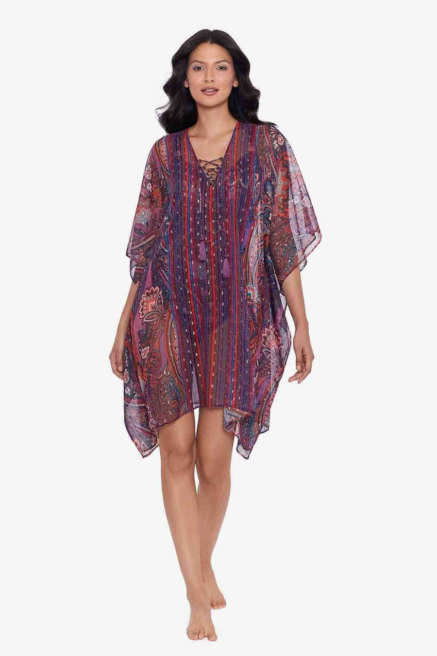 Miraclesuit Dynasty Caftan Swim Cover Up Multi Online