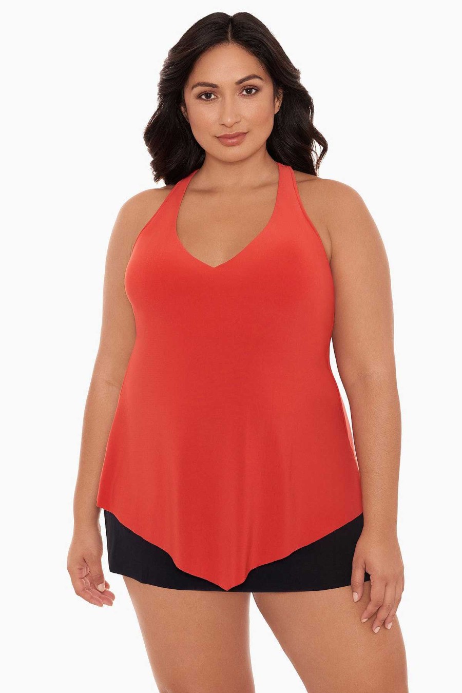 Magicsuit Plus Size Taylor Tankini Top Black Best