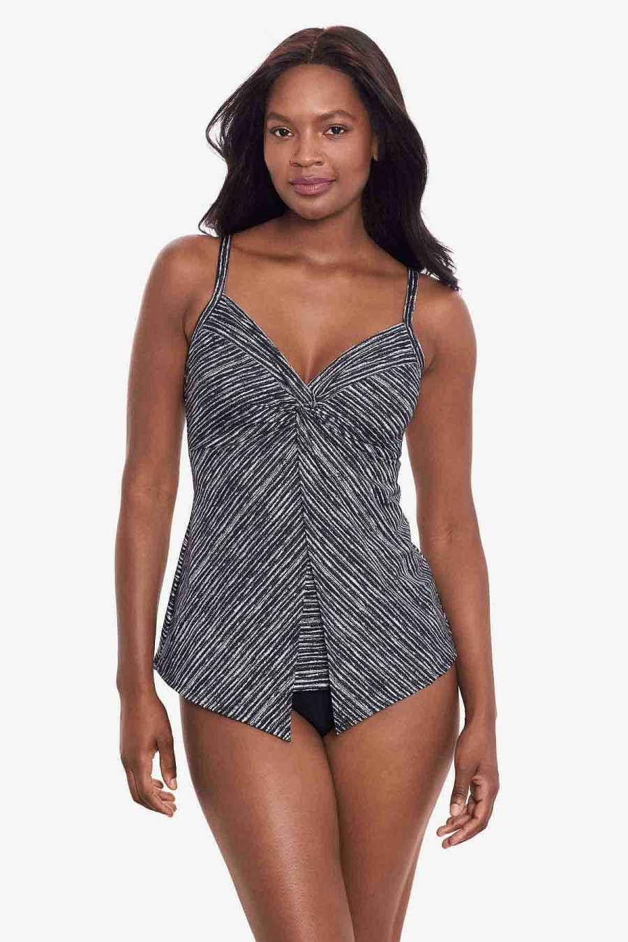 Miraclesuit Selenite Love Knot Tankini Top Black/White Online