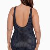 Miraclesuit Plus Size Pin Point Oceanus One Piece Swimsuit Black/White Best