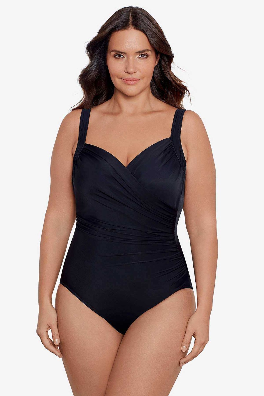 Miraclesuit Plus Size Sanibel One Piece Swimsuit Black Online