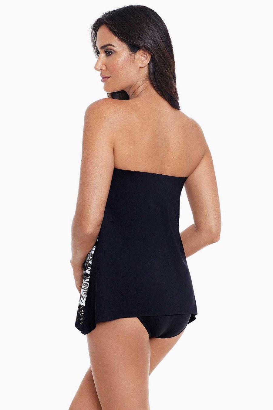 Miraclesuit Moondancer Bandini Tankini Top Black Hot