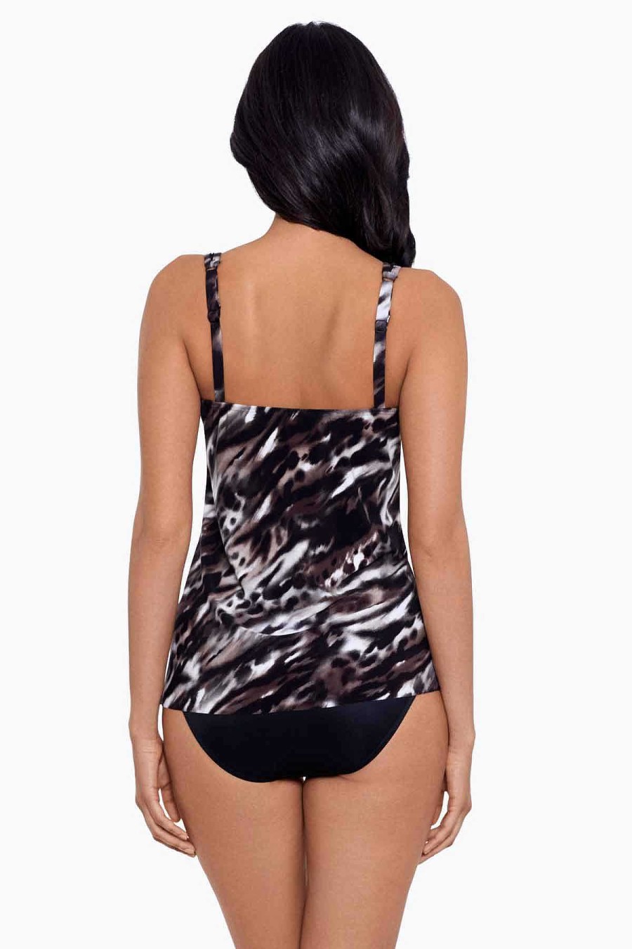 Miraclesuit Tempest Mirage Tankini Top Dd-Cup Black/Brown Online