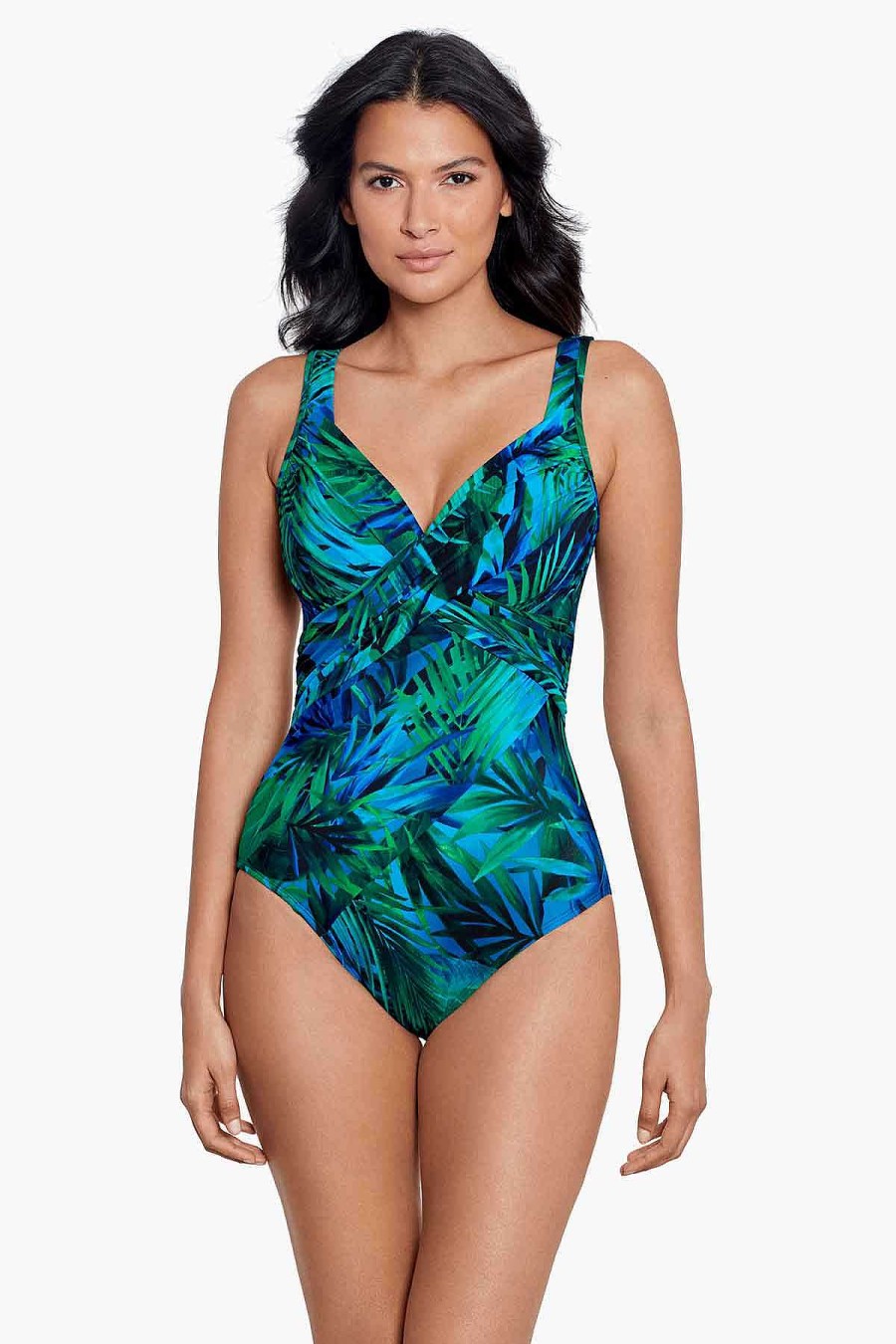 Miraclesuit Palm Reeder Revele One Piece Swimsuit Blue/Multi Hot