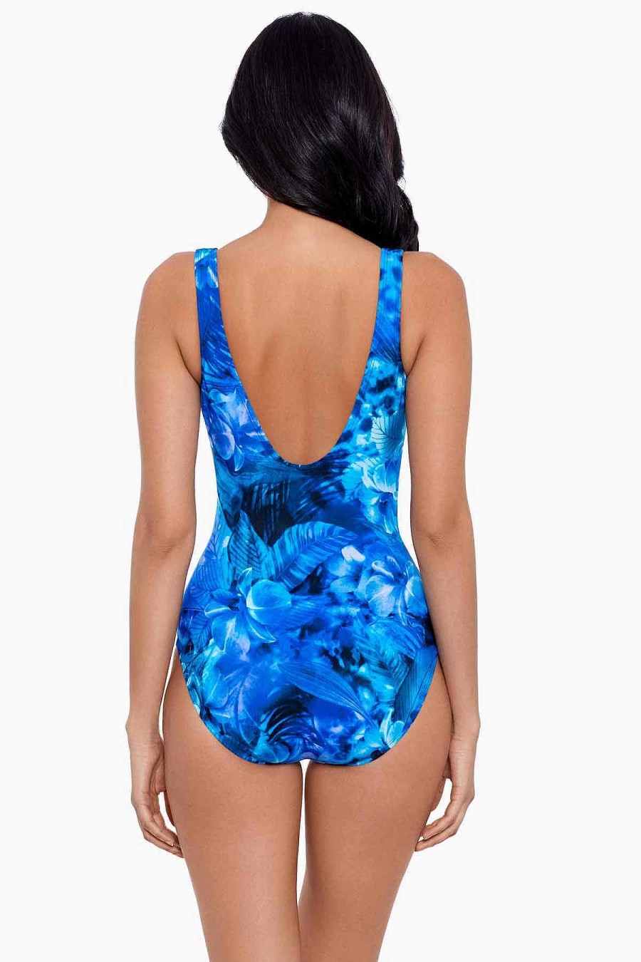 Miraclesuit Sous Marine Revele One Piece Swimsuit Blue/Multi New