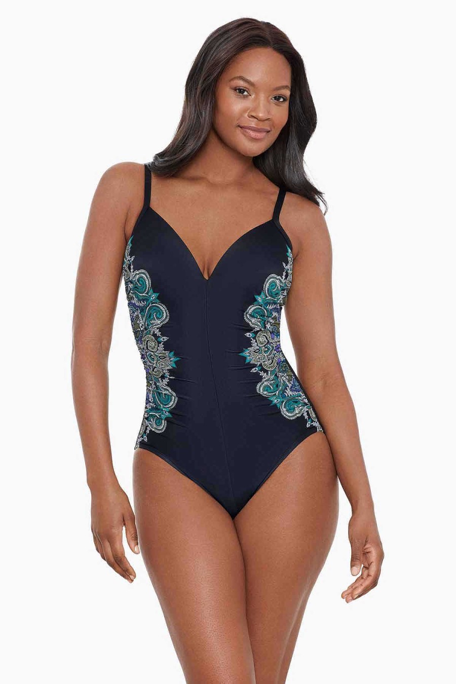 Miraclesuit Precioso Temptation One Piece Swimsuit Dd-Cup Black/Multi Hot