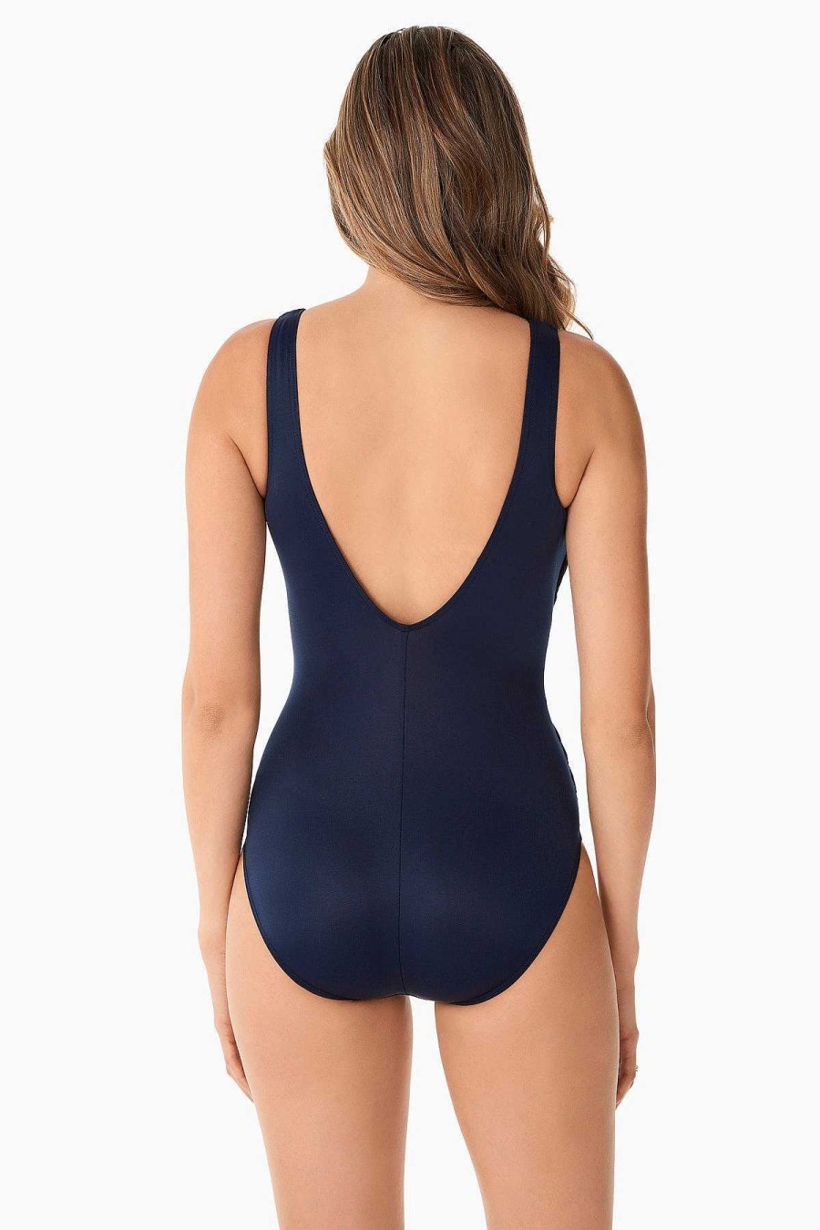 Miraclesuit Crossover With Mesh One Piece Swimsuit Clearance