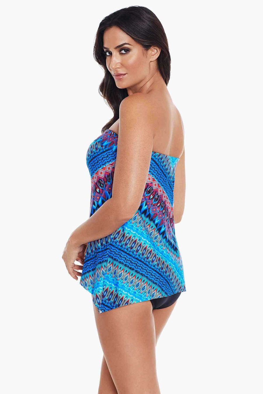 Miraclesuit Casablanca Bandini Tankini Top Blue Clearance