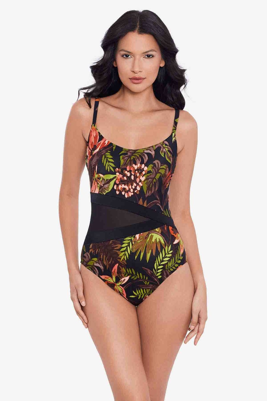 Miraclesuit Botanico Lyra One Piece Swimsuit Black/Multi Hot