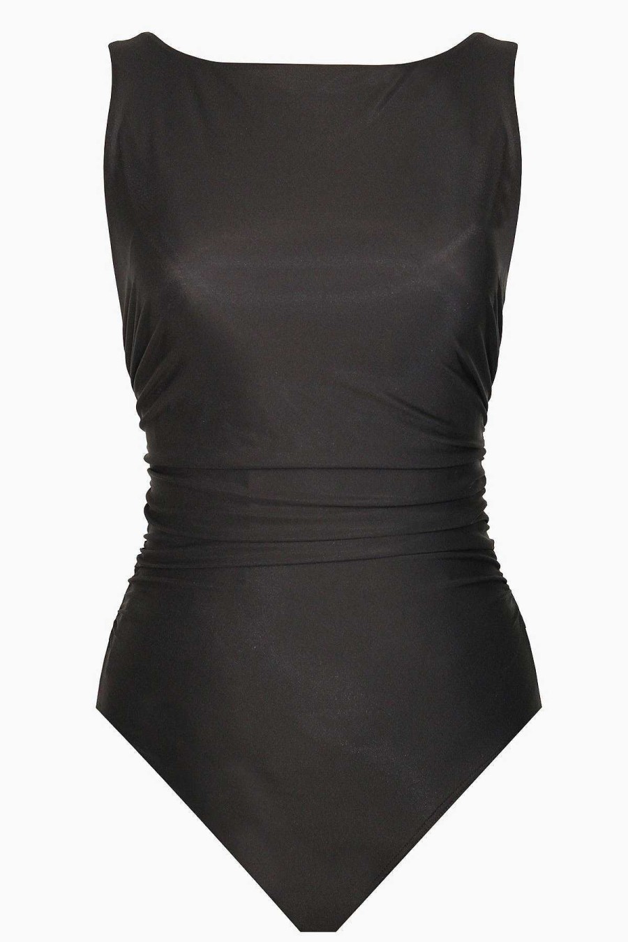 Miraclesuit Solid Regatta One Piece Swimsuit Ddd-Cups Black Clearance