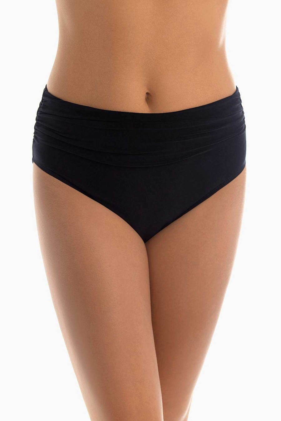 Magicsuit Shirred Jersey Swim Bottom Black Clearance