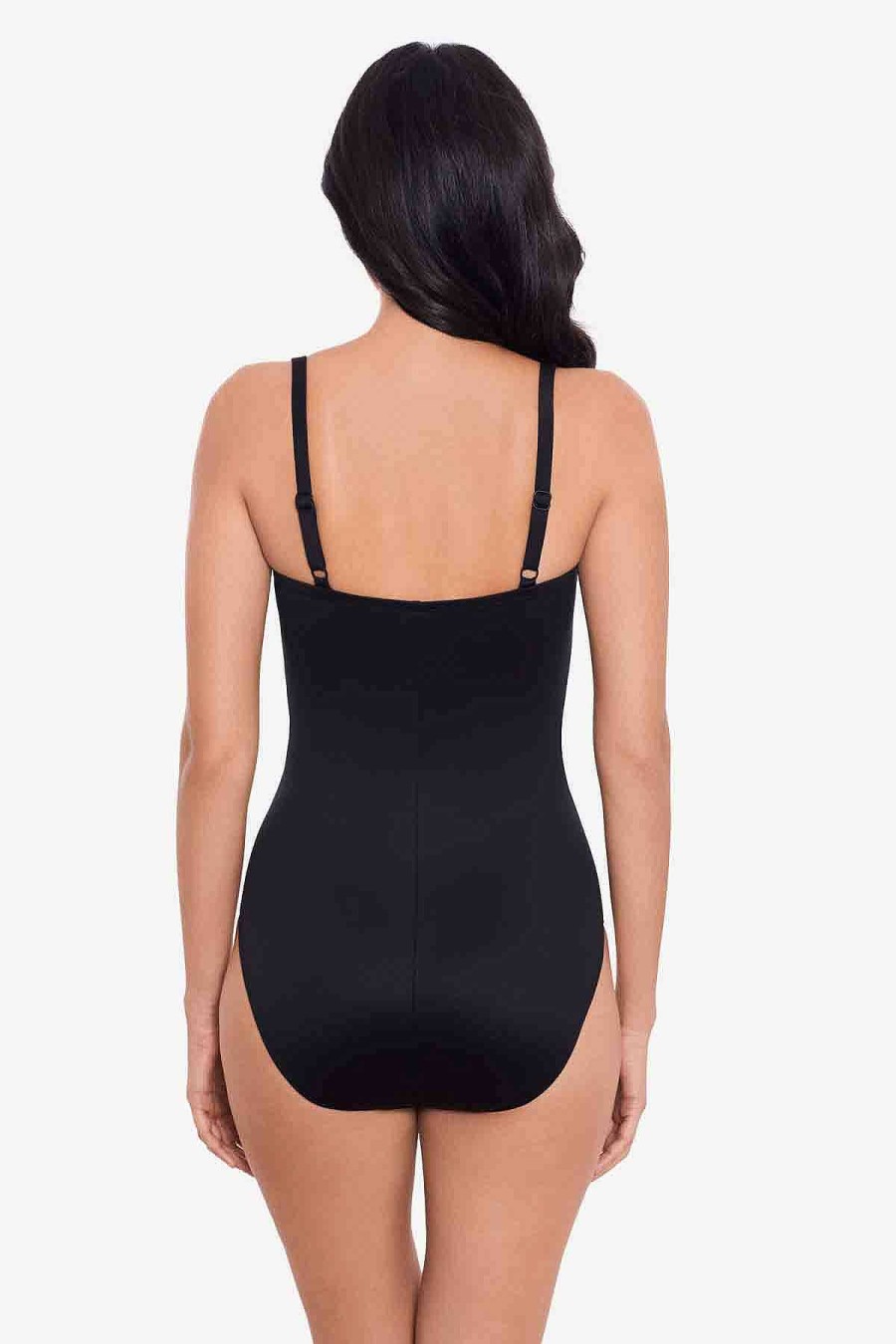 Miraclesuit Spectra Lyra One Piece Swimsuit Black/White Clearance