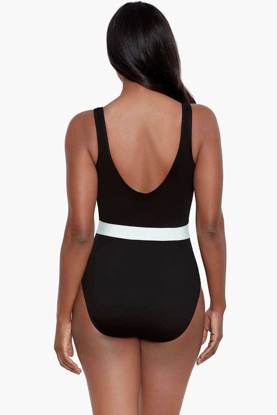 Miraclesuit Spectra Somerland One Piece Swimsuit Black/White Wholesale